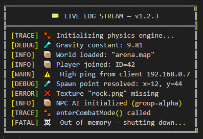 logging trace to fatal